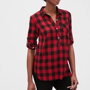 Gap maternity Buffalo plaid tunic
